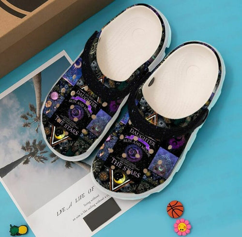 Wicca Sun And Moon 102 Gift For Lover Rubber , Comfy Footwear Personalized Clogs