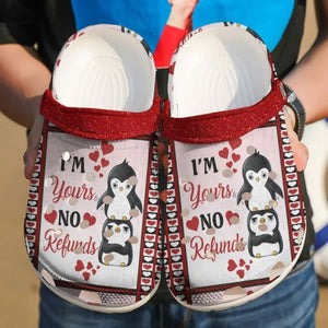 Penguin I'M Yours No Refunds Sku 1785 Custom Sneakers Name Shoes Personalized Clogs