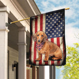 Dachshund American US Flag | Garden Flag | Double Sided House Flag