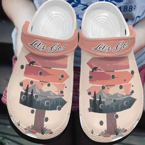 Hiking For Women Men Kid Print 3D Directions Personalized Clogs
