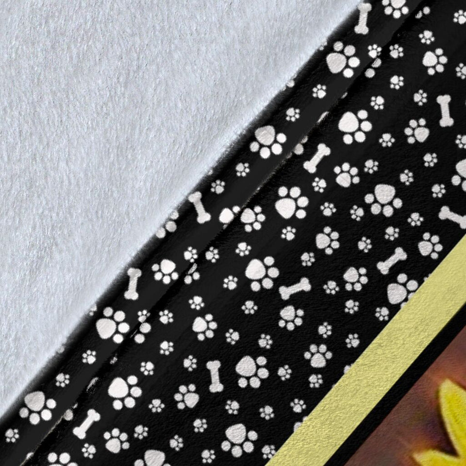 Dalmatian dark sunflower blanket
