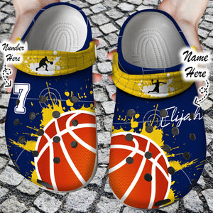 Basketball Basketball Passion Custom Name Number Shoes Personalized Clogs
