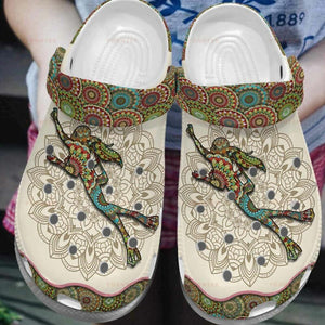 Scuba Diving Mandala Gift For Lover Rubber , Comfy Footwear Personalized Clogs