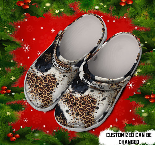 Leopard - Leopard Glitter Fur Cheetah Gift For Him Her Classic Birthday Gifts Shoes Personalized Clogs