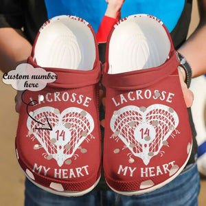 Lacrosse My Heart Sku 1549 Custom Sneakers Name Shoes Personalized Clogs