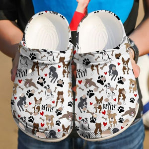 Pitbull Pattern Sku 1861 Custom Sneakers Name Shoes Personalized Clogs