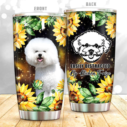 Tumbler Bichon Frise Personalized Stainless Steel Tumbler Customize Name, Text, Number 3D Printing Dhl-Wdd006 - Love Mine Gifts