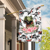 Dinosaur Trex Flag | Garden Flag | Double Sided House Flag