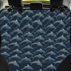 Pet Car Seat Dolphin Dot Pattern Print Pet Car Back Seat Cover, Dog, Cat Lovers - Love Mine Gifts