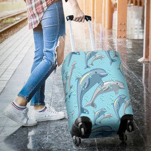 Dolphin Print Pattern Luggage Cover Protector Suitcase Cover Fashion Travel Camping