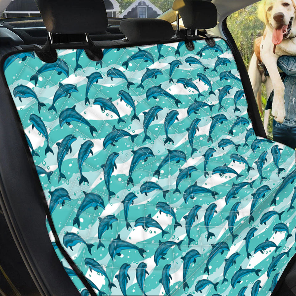 Pet Car Seat Dolphins In The Ocean Pattern Print Pet Car Back Seat Cover, Dog, Cat Lovers - Love Mine Gifts