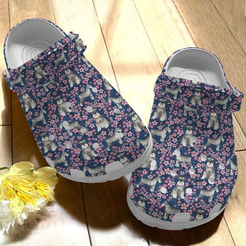 Clog Schnauzers Cherry Blossom Classic Personalized Clogs - Love Mine Gifts