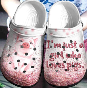 I’M Just A Girl Who Loves Pigs For Men And Women Gift For Fan Classic Water Rubber Comfy Footwear Personalized Clogs