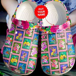 Colorful - Quilt Flower Block Quilting Shoes Gifts Personalized Clogs