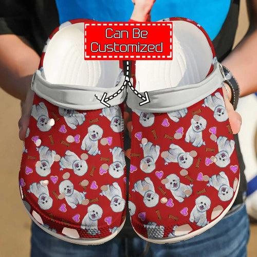 Dog Bichon Frise Pattern Shoes For Men And Women Personalized Clogs