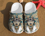 Wolf Native American Dreamcatcher Gift For Fan Classic Water Rubber Comfy Footwear Personalized Clogs