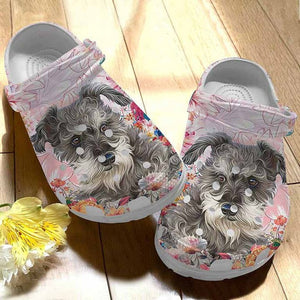 Lovely Schnauzer Shoes For Holiday Personalized Clogs