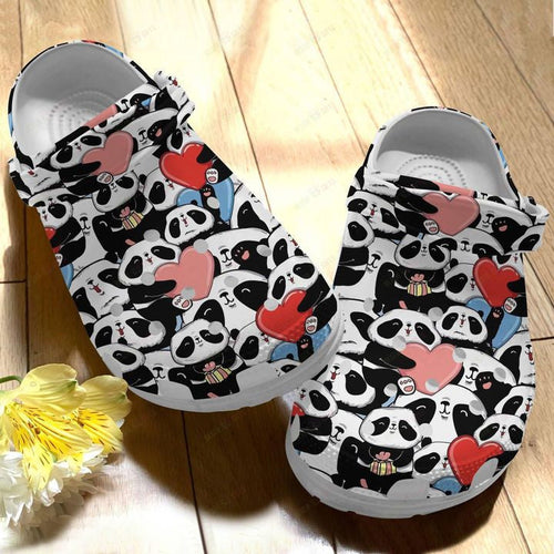 Clog Panda Love White Sole Classic Personalized Clogs - Love Mine Gifts