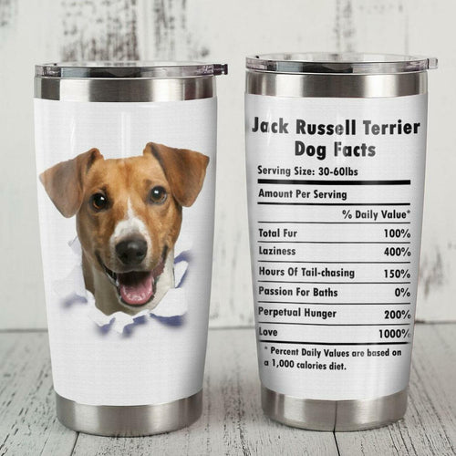 Tumbler Jack Russell Terrier Dog Steel Personalized Stainless Steel Tumbler Customize Name, Text, Number Fb0801 69O51 - Love Mine Gifts
