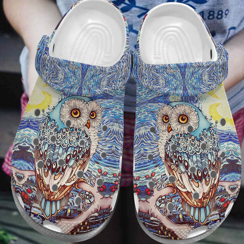 Owl For Women Men Kid Print 3D Abstract Owl Personalized Clogs
