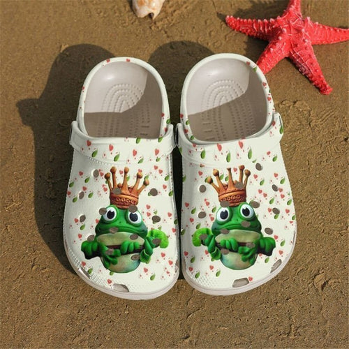 Frog Lovely King Shoes Personalized Clogs
