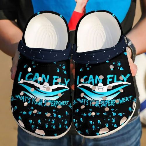 Swimming I Can Fly Sku 2467 Custom Sneakers Name Shoes Personalized Clogs