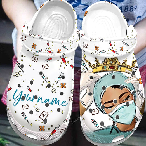  Name Nurse Queen #91221H Personalized Clogs