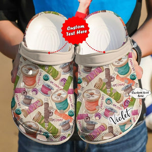 Colorful - Sewing I Am Crafty Shoes Personalized Clogs