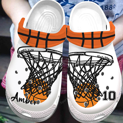 Custom Name And Number Basketball Hoop Shoes Personalized Clogs