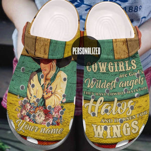  Cowgirl, Fashion Style Print 3D Cowgirls Are God'S Wildest Angels For Women, Men, Kid Personalized Clogs