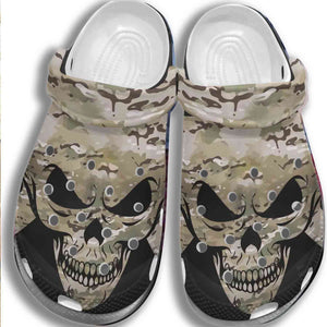 Army Skull Father Day Personalized Clogs