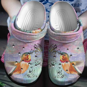 Hummingbird With Staves Personalized Clogs
