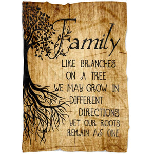 Fleece Blanket Family Like Branches On A Tree Customize Design, Personalized Fleece Blanket Print 3D - Love Mine Gifts