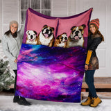 Family bulldog blanket