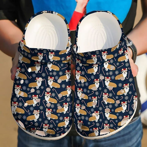 Corgi Dog Christmas Pattern Shoes For Men Women Personalized Clogs