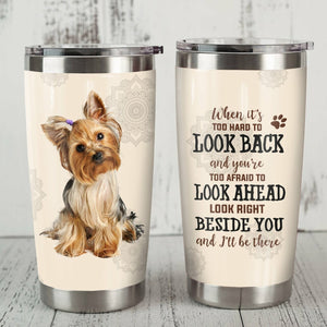 Tumbler Yorkshire Terrier Dog Steel Personalized Stainless Steel Tumbler Customize Name, Text, Number Smr1207 81O56 - Love Mine Gifts
