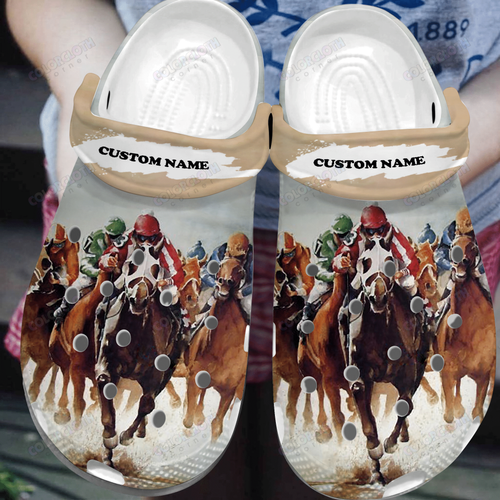 Horse Racing Ty064001 Personalized Clogs