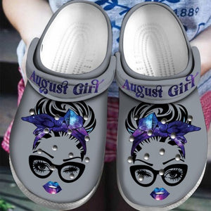 August Girl Personalised Birth Month Name Shoes Personalized Clogs
