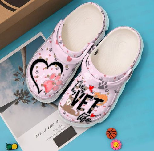 Vet Tech Living My Life Sku 2575 Custom Sneakers Name Shoes Personalized Clogs