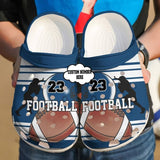 Clog Football Lover Name Water Shoes Personalized Clogs - Love Mine Gifts