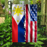 Filipino American Flag | Garden Flag | Double Sided House Flag