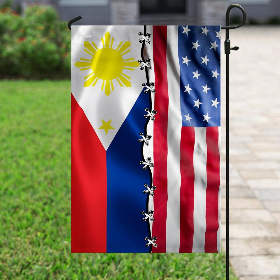Filipino American Flag | Garden Flag | Double Sided House Flag