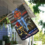 Firefighter 9-11 Never Forget Patriot Day Flag | Garden Flag | Double Sided House Flag