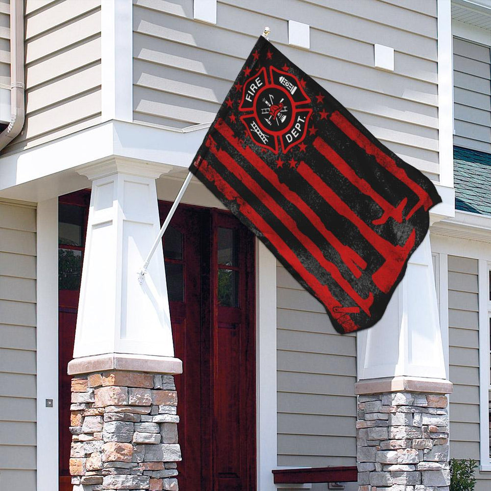Firefighter Flag | Garden Flag | Double Sided House Flag