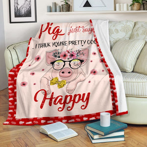 Flower pig just say blanket
