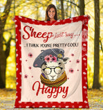 Fleece Blanket Flower Sheep Just Say Fleece Blanket Print 3D, Unisex, Kid, Adult - Love Mine Gifts