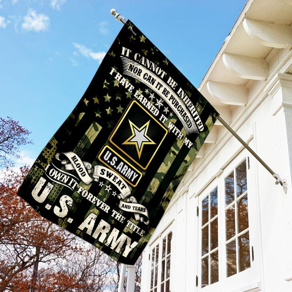 Forever The Title US Veteran Flag | Garden Flag | Double Sided House Flag