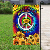 Freedoms Nothing Left To Lose Sunflower Hippie Flag | Garden Flag | Double Sided House Flag