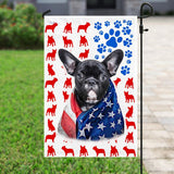 Frenchies American Flag | Garden Flag | Double Sided House Flag