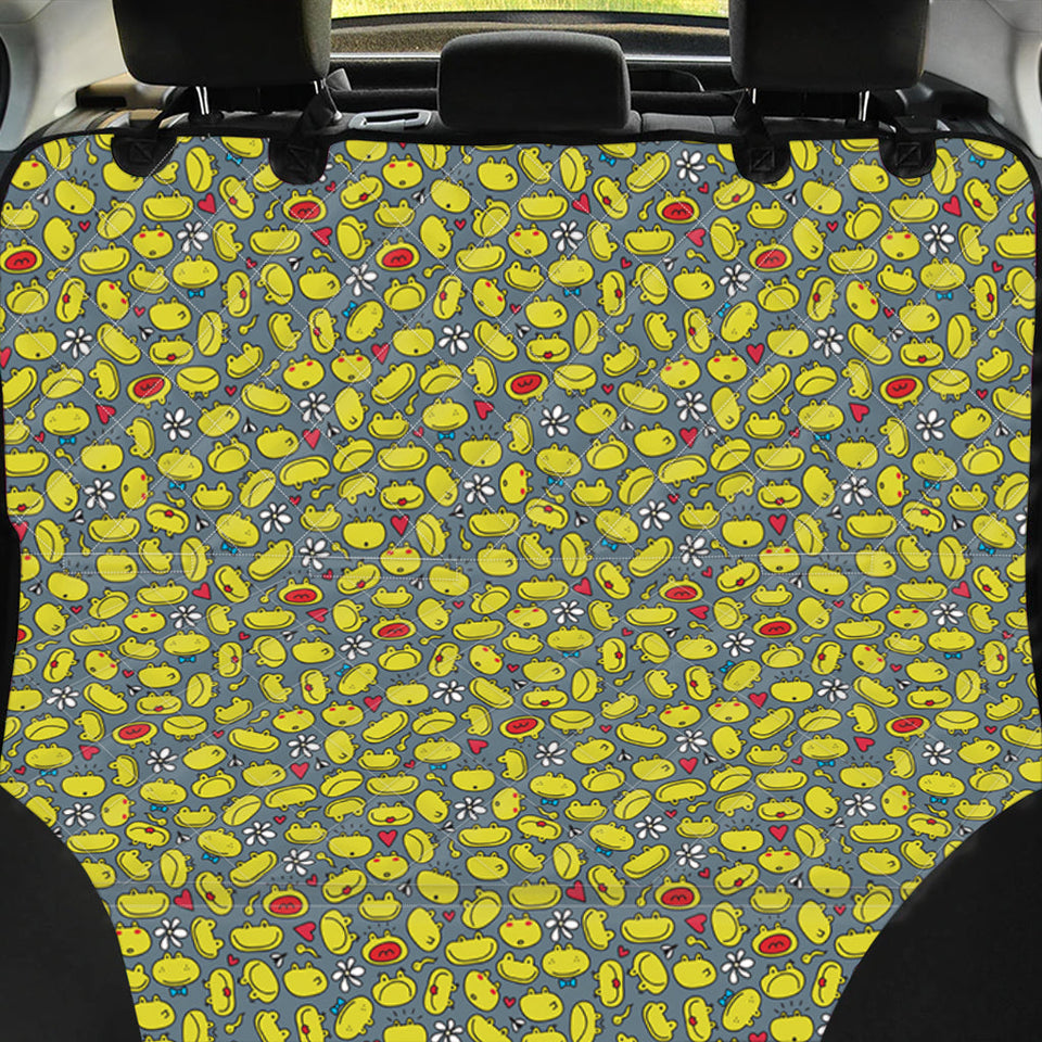Pet Car Seat Frog Faces Pattern Print Pet Car Back Seat Cover, Dog, Cat Lovers - Love Mine Gifts
